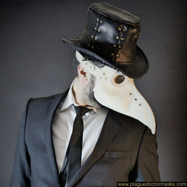 White Plague Doctor Leather Mask For Sale Online Usa Uk Europe