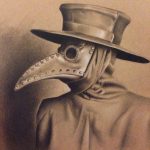 plague doctor realistic drawing