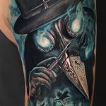 Plague doctor tattoo sleeve