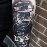 Plague doctor tattoo realistic