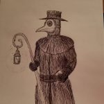 plague doctor drawing