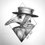 plague doctor mask art drawing